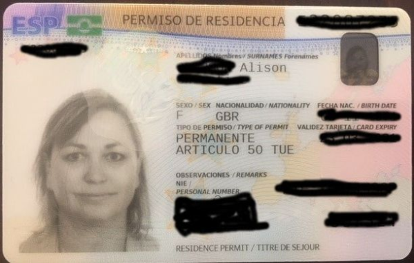 Buy Spanish Residence Permit Card - Image 2